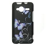 Purple Butterflies Black Protector Case for HTC EVO Shift 4G