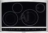 Electrolux EW30CC55GS 30 Hybrid Induction Cooktop with 2 Induction/2 Radiant Elements, Electronic Touch Controls, Blue LED Display and Easy-to-Clean Cooktop Surface: Stainless Steel
