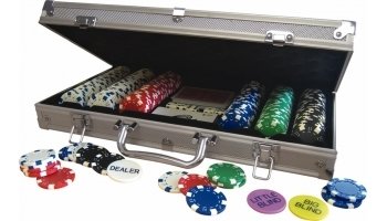 300 Piece Poker Set In Metal Case Chips Cards Dice 11.5g