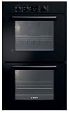 Bosch 300 Series HBL3560UC 30 Double Electric Wall Oven with Convection Bake & Roast in Upper Oven, 10 Cooking Modes in Upper Oven and Ergonomic Dials with Glass Touch Controls: Black