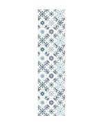 Huella deco Alfombra de Vinilo (Azul Celeste/Cielo)