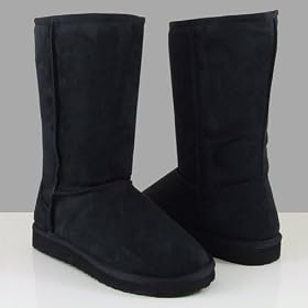 Fur Suede Winter Boots Black
