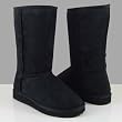 SONG Women Classic Fur Suede Winter Boots Black