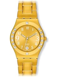 Swatch Womens YLG404G Fancy Me Gold Dial and Bracelet Watch