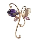 Gold Tone Fancy Butterfly Floral Decoration Pugster Brooch