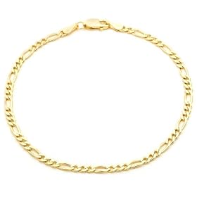 14k Yellow Gold 3mm Figaro Chain Bracelet, 8 by Amazon.com Collection