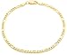 Jewelry : 14k Yellow Gold 3mm Figaro Chain Bracelet, 8