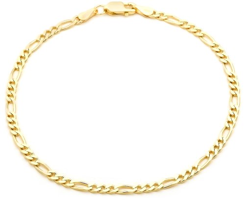 Childrens Toyshop  Jewelry : 14k Yellow Gold 3mm Figaro Chain Bracelet, 8"