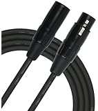 Kirlin Cable MPC-270-25/BK - 25 feet - XLR Male to XLR Female Microphone Cable Black PVC Jacket