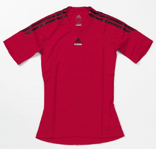 09-Q3　adidas（アディダス）　TF CUT&SEWN 3ストライプ ショｰトスリｰブ Tシャツ