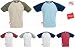 Hanes Baseball Kurzarm T-Shirt in Raglan ( bicolor ) in 6 Farben und den Grössen S, M, L, XL und XXL