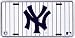 LP - 1166 NY Yankees White Pinstripe License Plate - 2703