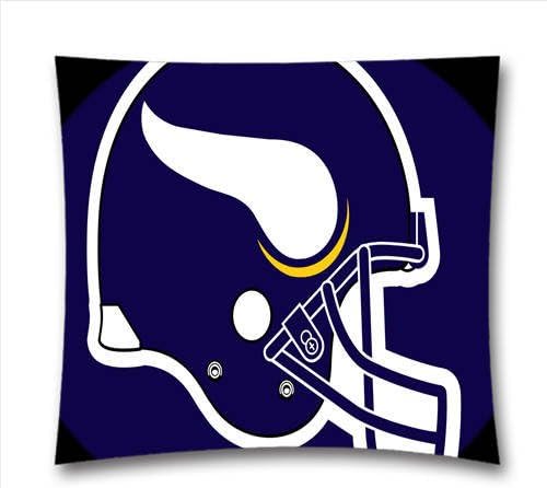 AM Kingdom Sports NFL Minnesota Vikings Teams Square Decorative Throw Pillow Cushion Covers for Sofa and Bed, 18"x18"(45cmx45cm) Sports Theme 1119