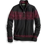 Snowflake Half-Zip Mockneck Sweater