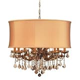 Crystorama Brentwood 4489-SHG-AB-GTS Crystal 16LT 960w (27H x 30W) Chandelier w/ Shades in Brass
