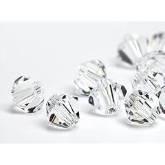 Glasperlen zum Auff�deln von Swarovski Doppelkegel 3mm (Crystal), 16 St�ck