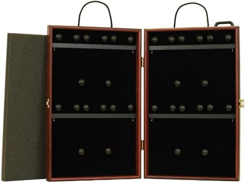 "Marquee" Portable Jewelry Display Showcase (Black Interior with Cherry Finish)