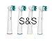 S&S Flexisoft generic toothbush head replacement *** 4 pcs *** Fits all Oral-B Braun electric rechargeable toothbrush.ompatible with Oral-B Vitality Precision Clean, White Clean, Sensitive Clean, Oral-B Professional Care 5000, 6000, 7000, 8000, Oral-B Triumph Professional Care 9000 Series, Oral-B Advanced Power 400, 900, Oral-B Dual Clean