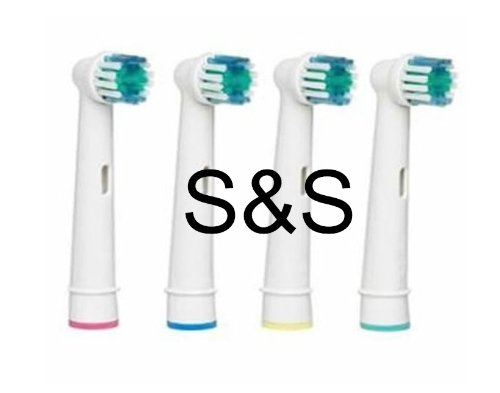 S&S Flexisoft generic toothbush head replacement *** 4 pcs *** Fits all Oral-B Braun electric rechargeable toothbrush.ompatible with Oral-B Vitality Precision Clean, White Clean, Sensitive Clean, Oral-B Professional Care 5000, 6000, 7000, 8000, Oral-B Triumph Professional Care 9000 Series, Oral-B Advanced Power 400, 900, Oral-B Dual Clean