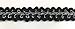 Trimplace Gimp Braid Trim 5/8 Inch Black/ Silver Metallic - 12 Yards