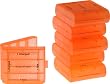 (6 Pack) AA / AAA Bright Orange 4 Cell Battery Case with Charge Reminder Markings