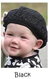Girls My Little Noggin black crochet beanie kufi hat for baby & toddler
