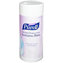 PURELL 9030-12 Alcohol Formulation Sanitizing Wipes, 80-Count (Pack of 12)