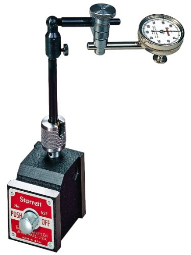 Starrett 657CZ Base And Post Assembly With 196B1 Indicator PT18718 Snug 3 Contact Points And Contact Point Adaptor