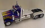 Jada Toys 1/32 Scale Diecast Metal Road Rigz Diecast Collection Model 379 Peterbilt Hod Rod Pete in Color Blue with Orange/yellow Flames