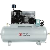 - Chicago Pneumatic Reciprocating Air Compressor - 7.5 HP, 80 Gallon, 208/230 Volt, 1-Phase, Model# RCP-7581H