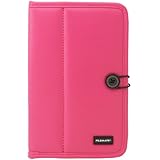 Filemate ECO 7-Inch Tablet Faux Leather Case with Elastic and Button Closure, Regular Button - Magenta (3FMTC220MG7-R)