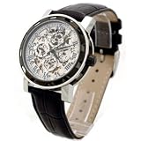 ADEE KAYE STAINLESS STEEL &amp; IP SKELETON AUTOMATIC MULTI FUNCTION WATCH