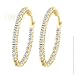 STUDIO 925: *CIRCLE OF FIRE DIAMOND CZ VERMEIL IN N'OUT HOOPS*