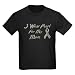Mom Lung Cancer Support Kids Dark T-Shirt