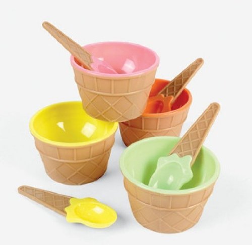 Plastic Ice Cream Dishes (1 dz)