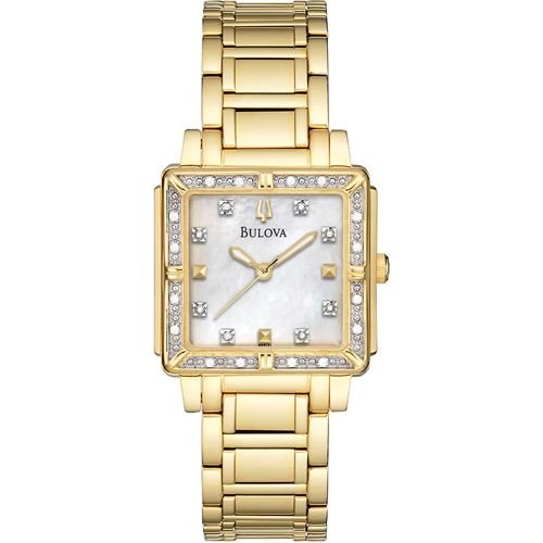 Bulova Women's 98R131 24 Diamond Case Mother of Pearl Dial Bracelet Watch