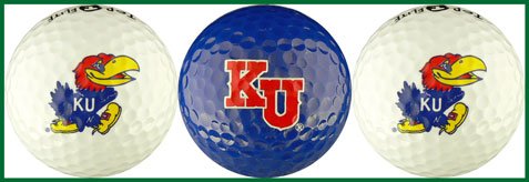 University Of Kansas Jayhawks Ncaa College Sports Team Golf Balls 3 Piece Gift Set