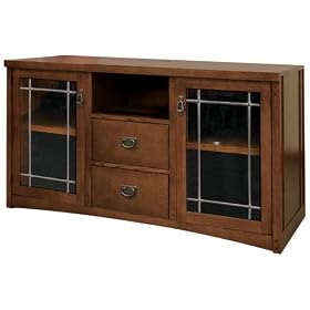 Kathy Ireland Home by Martin Mission Pasadena 61-Inch Full-Sized Tall Entertainment TV Console with EWAS; 31-Inch Height