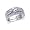 Nickel Free Sterling Silver 1/2 CTW Round Brilliant Cut Cubic Zirconia Polished Finish Rhodium Plated Band Ring Size 5