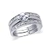 Nickel Free Sterling Silver 1/2 CTW Round Brilliant Cut Cubic Zirconia Polished Finish Rhodium Plate