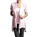 Rayon Short Sleeves Flyaway Cardigan Shawl Collar Shrug Cardi