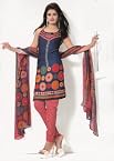 Dress materials - Crepe Dress Material Elegant Designer Unstitched Salwar Suit D.No 7274