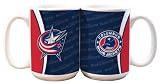 NHL Columbus Blue Jackets 15-Ounce White Silhouette Mug (2 Pack)