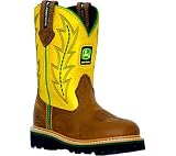 John Deere Toddler Wellington Boot,Tan/Yellow,5.5 M US Toddler