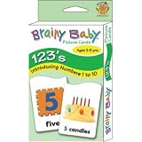 Brainy Baby Picture Cards ~ 123's ~ Introducing Numbers 1 to 10 ~ Brainy Baby