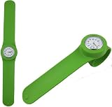 Acczilla Slap Watch - Silicone Slap On Watch - Apple Green - Large