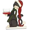 Weihnachtskatze Teelichthalter inkl. Teelichtglas