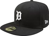MLB Detroit Tigers Black with White 59FIFTY Fitted Cap (7 1/2)