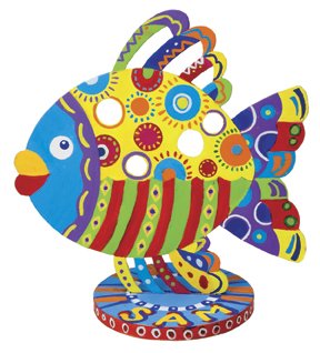Childrens Toyshop  Toys : Paint A Wooden Fish Sculpture