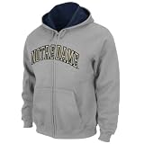 Notre Dame Fighting Irish Grey Tackle Twill Full Zip Hooded Sweatshirt